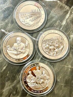 Bundle of commemorative coins